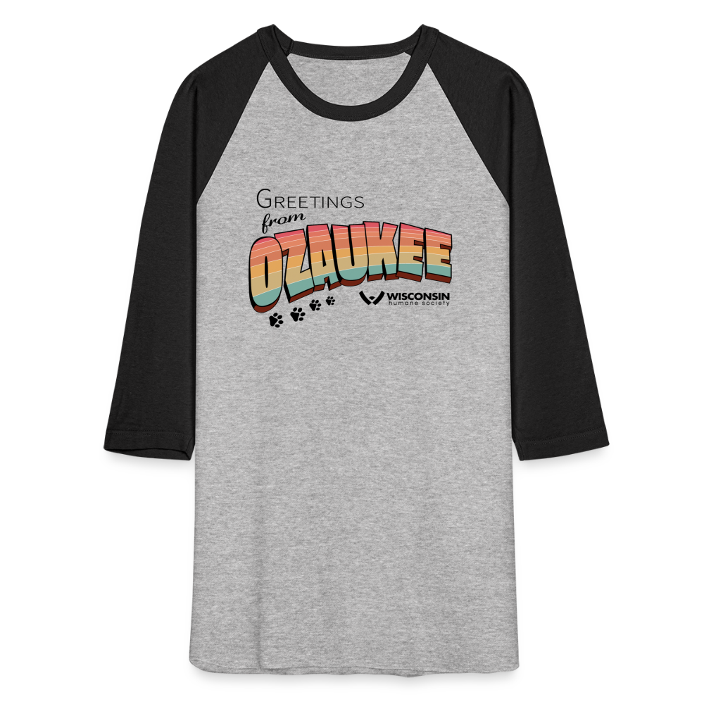 
                  
                    WHS "Greetings from Ozaukee" Baseball T-Shirt - heather gray/black
                  
                