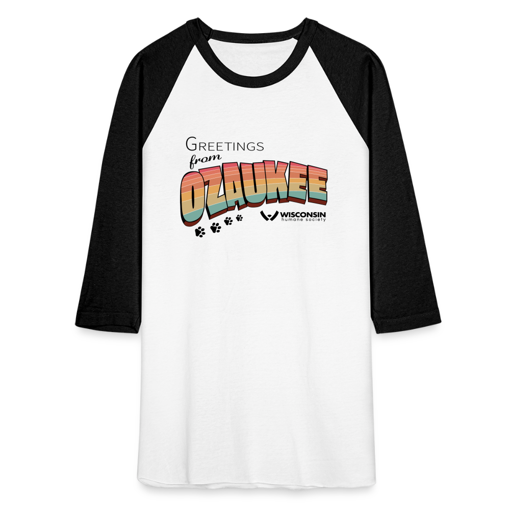 
                  
                    WHS "Greetings from Ozaukee" Baseball T-Shirt - white/black
                  
                