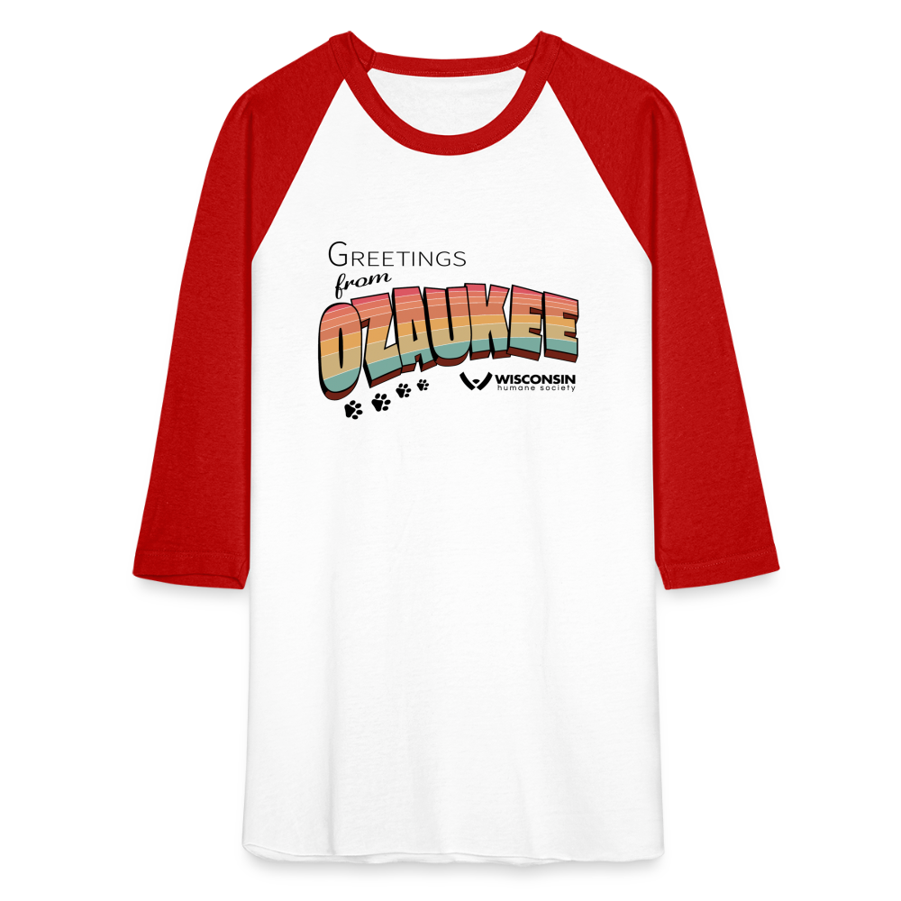 
                  
                    WHS "Greetings from Ozaukee" Baseball T-Shirt - white/red
                  
                