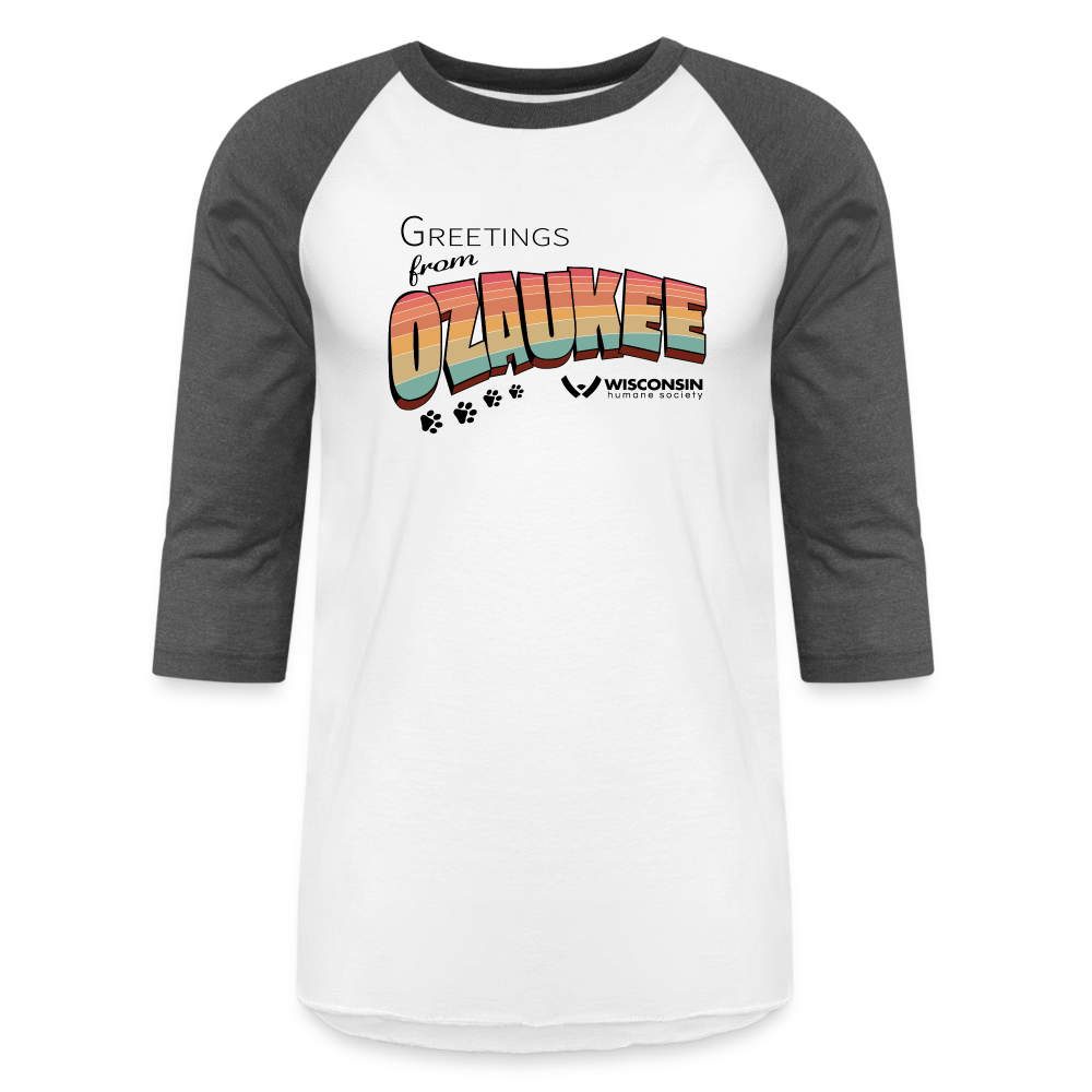 
                  
                    WHS "Greetings from Ozaukee" Baseball T-Shirt - white/charcoal
                  
                