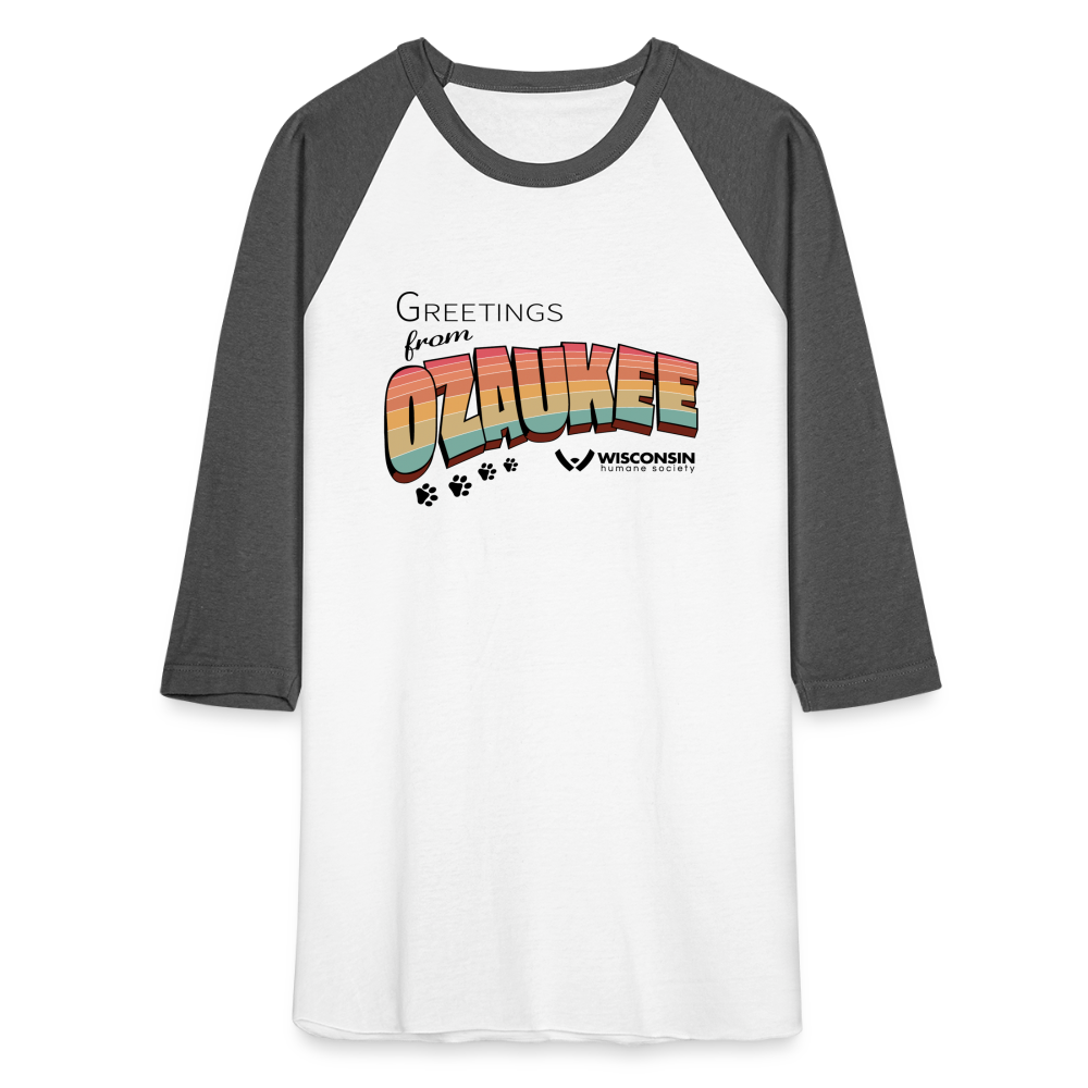 
                  
                    WHS "Greetings from Ozaukee" Baseball T-Shirt - white/charcoal
                  
                