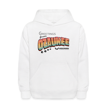 Load image into Gallery viewer, WHS &quot;Greetings from Ozaukee&quot; Kids&#39; Hoodie - white