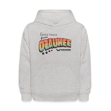 Load image into Gallery viewer, WHS &quot;Greetings from Ozaukee&quot; Kids&#39; Hoodie - heather gray