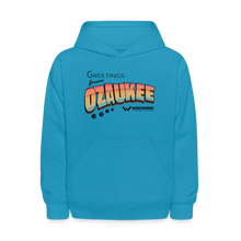 Load image into Gallery viewer, WHS &quot;Greetings from Ozaukee&quot; Kids&#39; Hoodie - turquoise