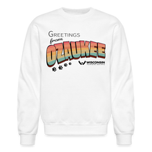 Load image into Gallery viewer, WHS &quot;Greetings from Ozaukee&quot; Classic Crewneck Sweatshirt - white