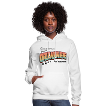 Load image into Gallery viewer, WHS &quot;Greetings from Ozaukee&quot; Contoured Hoodie - white