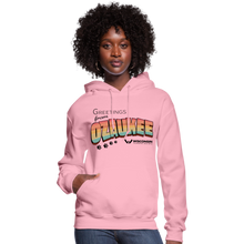 Load image into Gallery viewer, WHS &quot;Greetings from Ozaukee&quot; Contoured Hoodie - classic pink
