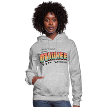Load image into Gallery viewer, WHS &quot;Greetings from Ozaukee&quot; Contoured Hoodie - heather gray