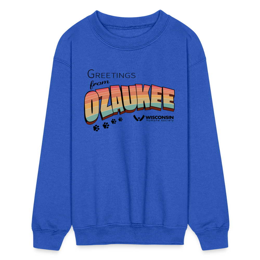 
                  
                    WHS "Greetings from Ozaukee" Kids' Crewneck Sweatshirt - royal blue
                  
                