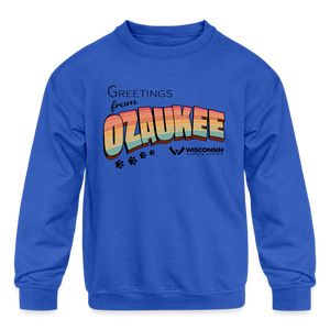 WHS "Greetings from Ozaukee" Kids' Crewneck Sweatshirt - royal blue
