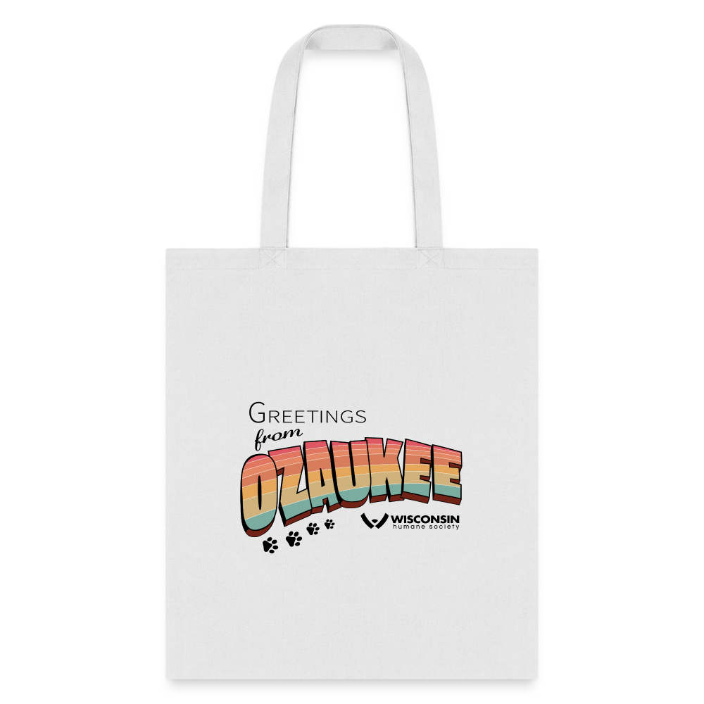 WHS "Greetings from Ozaukee" Tote Bag - white