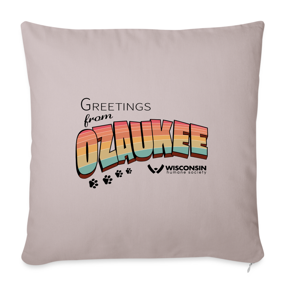 
                  
                    WHS "Greetings from Ozaukee" Throw Pillow Cover 18” x 18” - light taupe
                  
                