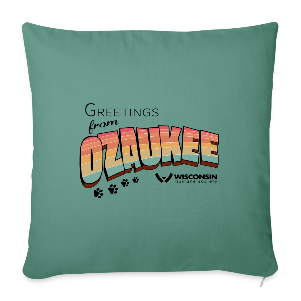 
                  
                    WHS "Greetings from Ozaukee" Throw Pillow Cover 18” x 18” - cypress green
                  
                