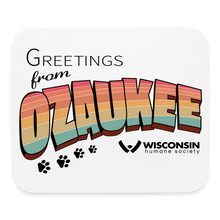 Load image into Gallery viewer, WHS &quot;Greetings from Ozaukee&quot; Mouse Pad - white