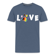 Load image into Gallery viewer, Pride Love Classic Premium T-Shirt - heather blue