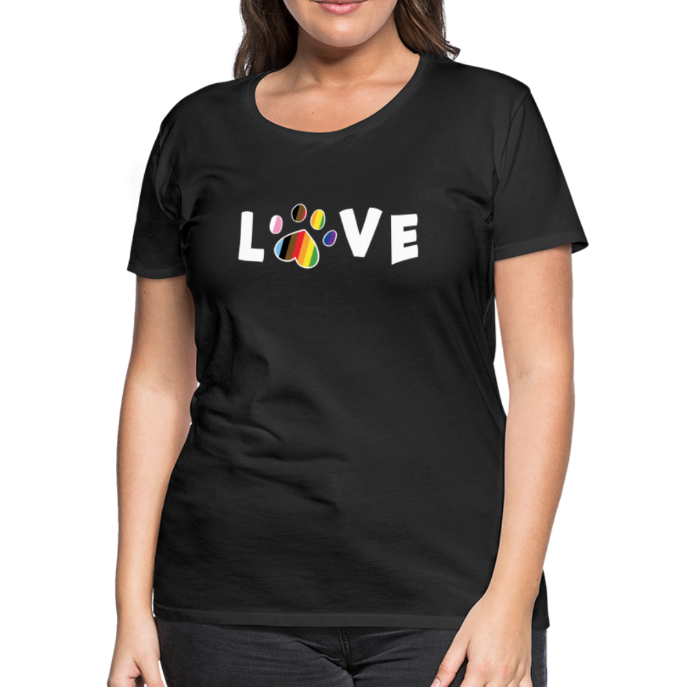 Pride Love Contoured Premium T-Shirt - black
