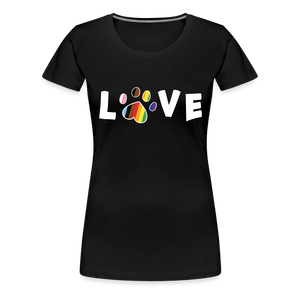 Pride Love Contoured Premium T-Shirt - black