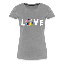 Load image into Gallery viewer, Pride Love Contoured Premium T-Shirt - heather gray