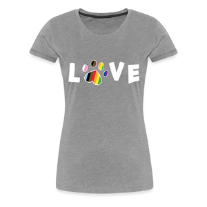 Pride Love Contoured Premium T-Shirt - heather gray