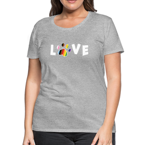 Pride Love Contoured Premium T-Shirt - heather gray