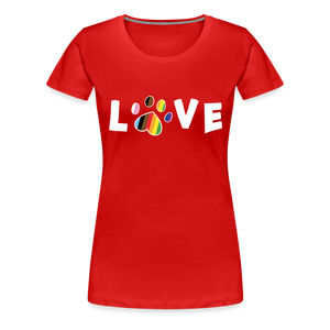 Pride Love Contoured Premium T-Shirt - red