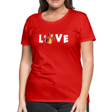 Load image into Gallery viewer, Pride Love Contoured Premium T-Shirt - red