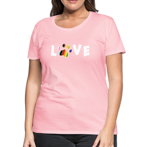 Pride Love Contoured Premium T-Shirt - pink