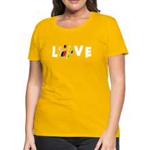 Load image into Gallery viewer, Pride Love Contoured Premium T-Shirt - sun yellow