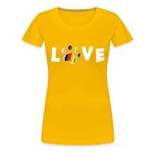 Load image into Gallery viewer, Pride Love Contoured Premium T-Shirt - sun yellow