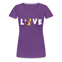 Load image into Gallery viewer, Pride Love Contoured Premium T-Shirt - purple