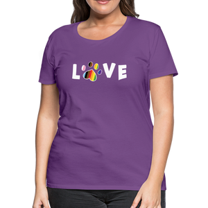 Pride Love Contoured Premium T-Shirt - purple