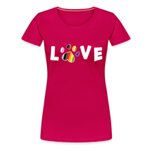 Load image into Gallery viewer, Pride Love Contoured Premium T-Shirt - dark pink