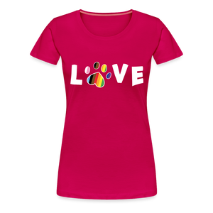 Pride Love Contoured Premium T-Shirt - dark pink