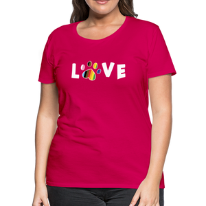Pride Love Contoured Premium T-Shirt - dark pink