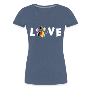 Pride Love Contoured Premium T-Shirt - heather blue