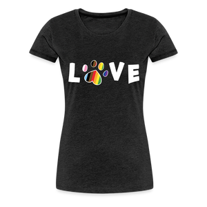 Pride Love Contoured Premium T-Shirt - charcoal grey