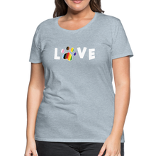 Load image into Gallery viewer, Pride Love Contoured Premium T-Shirt - heather ice blue