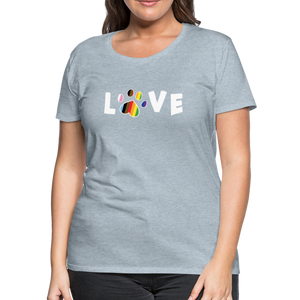 Pride Love Contoured Premium T-Shirt - heather ice blue