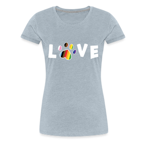 Pride Love Contoured Premium T-Shirt - heather ice blue