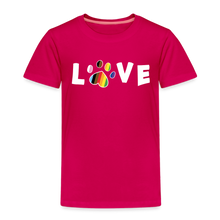 Load image into Gallery viewer, Pride Love Toddler Premium T-Shirt - dark pink