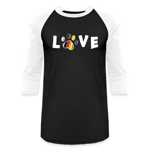 Pride Love Baseball T-Shirt - black/white
