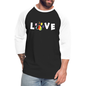 Pride Love Baseball T-Shirt - black/white