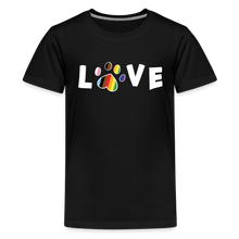 Load image into Gallery viewer, Pride Love Kids&#39; Premium T-Shirt - black