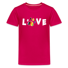 Load image into Gallery viewer, Pride Love Kids&#39; Premium T-Shirt - dark pink