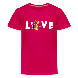 Pride Love Kids' Premium T-Shirt - dark pink