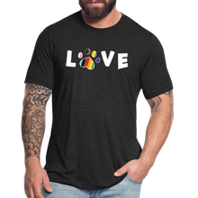 Load image into Gallery viewer, Pride Love Unisex Tri-Blend T-Shirt - heather black