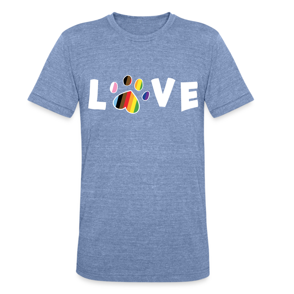 
                  
                    Pride Love Unisex Tri-Blend T-Shirt - heather blue
                  
                