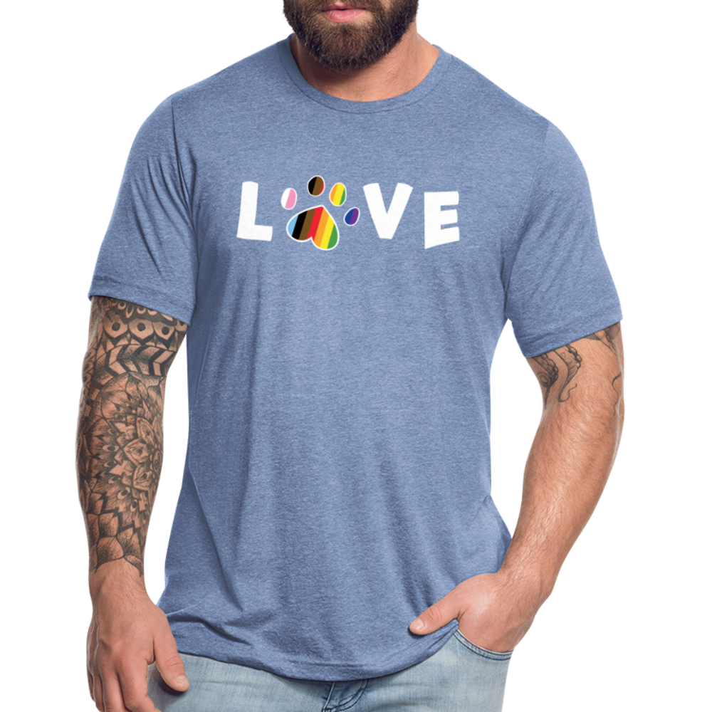 
                  
                    Pride Love Unisex Tri-Blend T-Shirt - heather blue
                  
                