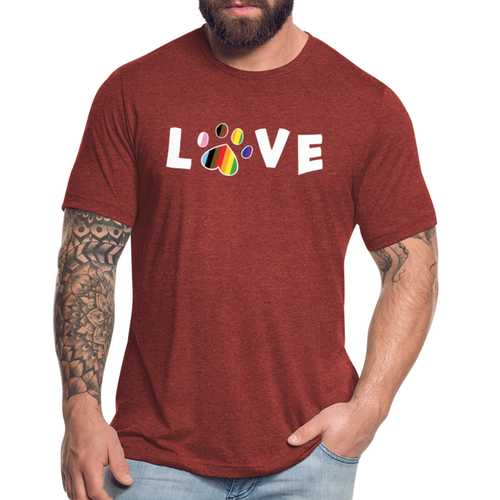 
                  
                    Pride Love Unisex Tri-Blend T-Shirt - heather cranberry
                  
                