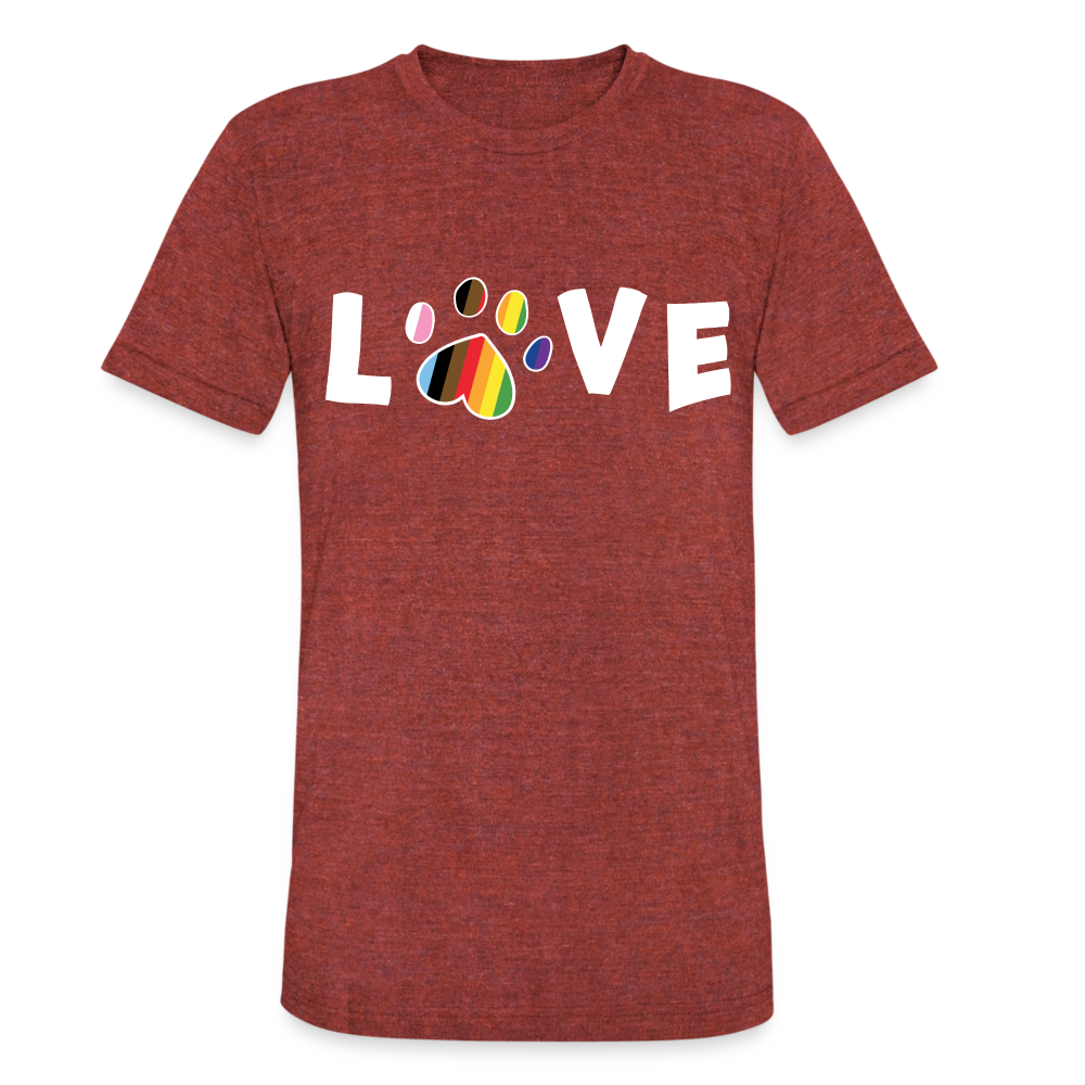 
                  
                    Pride Love Unisex Tri-Blend T-Shirt - heather cranberry
                  
                